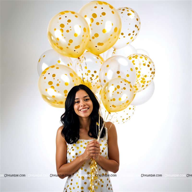 Balloons & Ribbons-Confetti Balloons