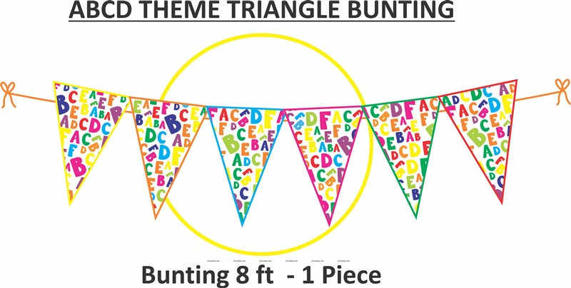 Alphabet Theme  Triangle Bunting