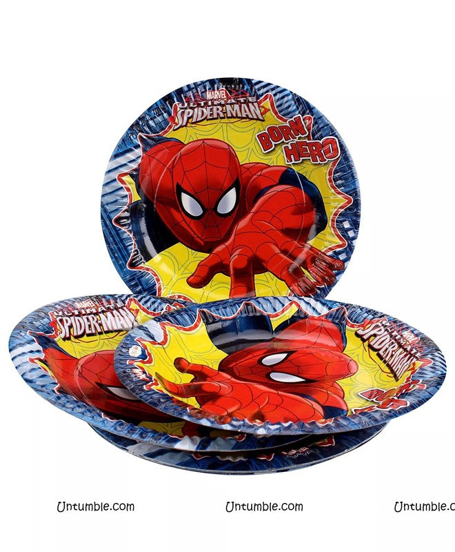 Spiderman Birthday Party Plate