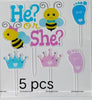 Bumble Bee Baby Shower Acrylic Cake Topper Set