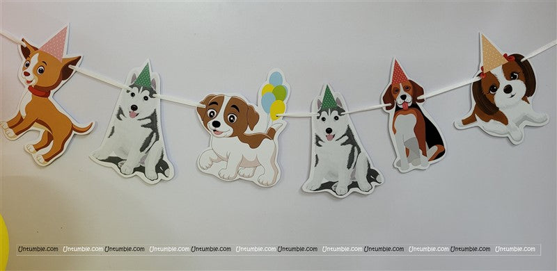 Dog party theme Buntings