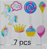 Candyland Theme Acrylic Cake Topper Set