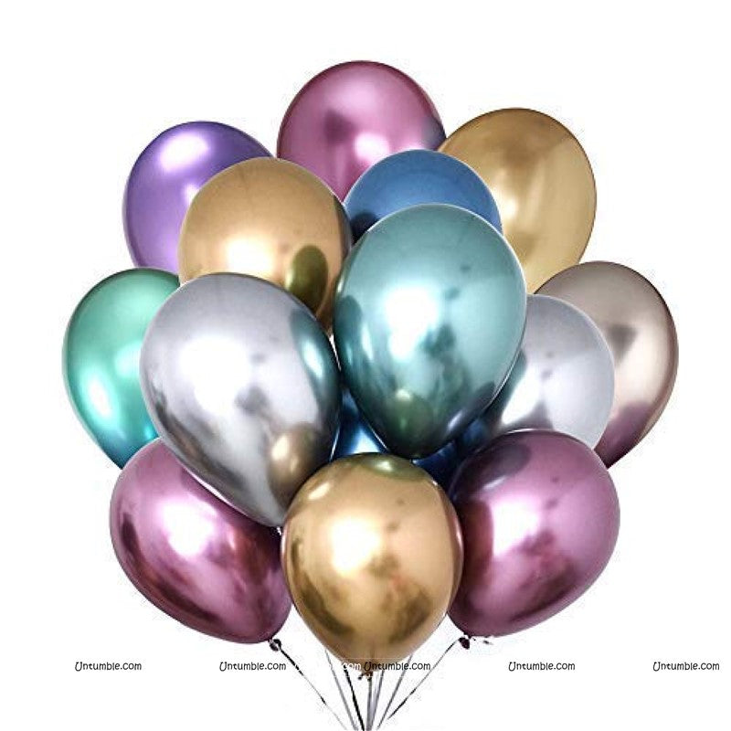 Chrome Balloons Assorted (Pack of 10)
