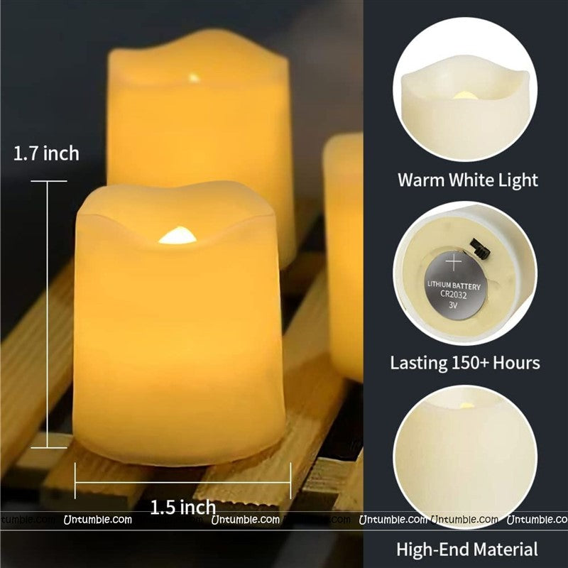 Flameless Candles (Pack of 12 pcs)