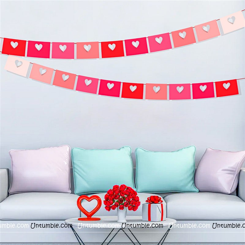 Envelope shaped Heart Danglers