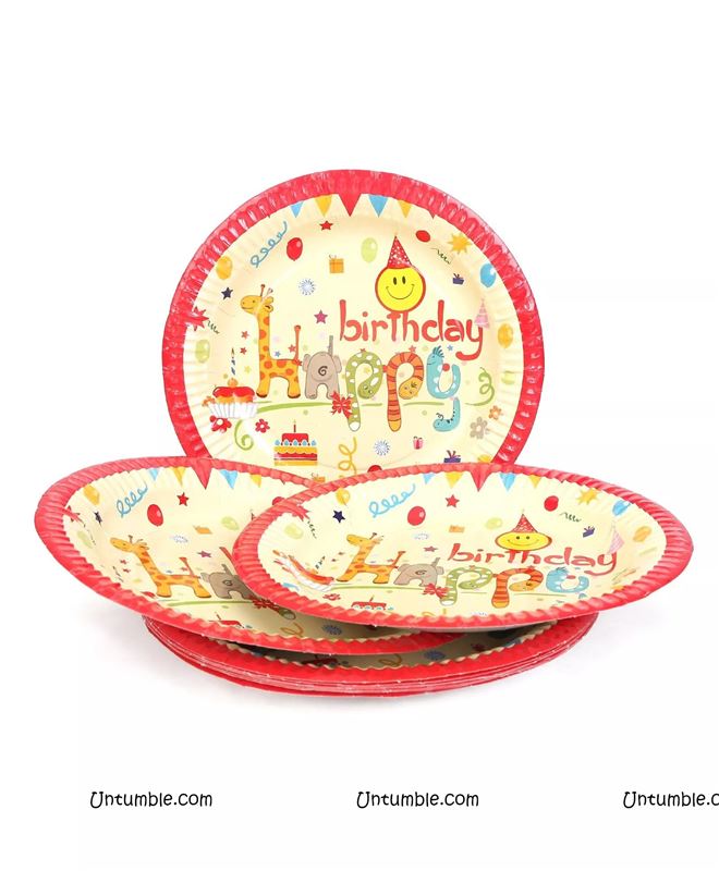 Food Table-Birthday Party Plates