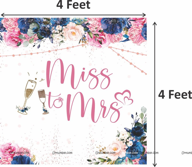 Miss To Mrs Floral Backdrop