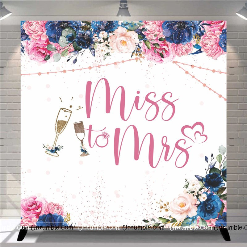 Miss To Mrs Floral Backdrop