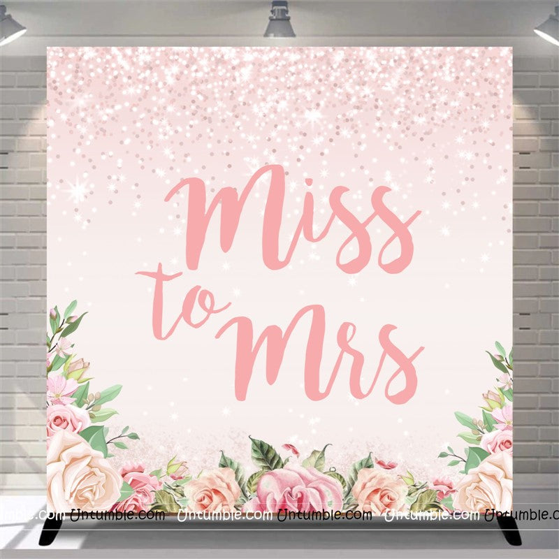 Miss To Mrs Rose Gold Backdrop
