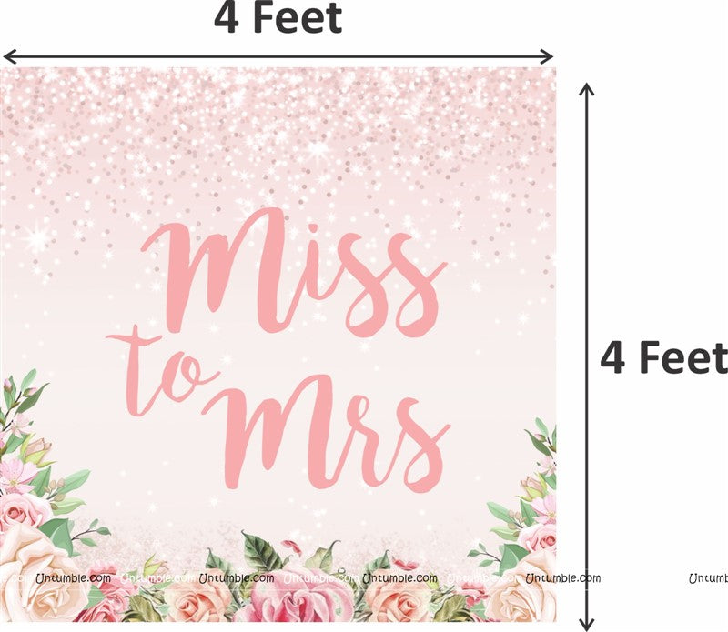 Miss To Mrs Rose Gold Backdrop