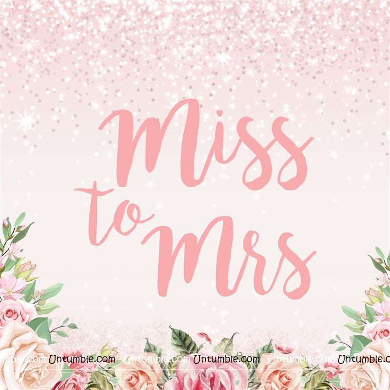 Miss To Mrs Rose Gold Backdrop