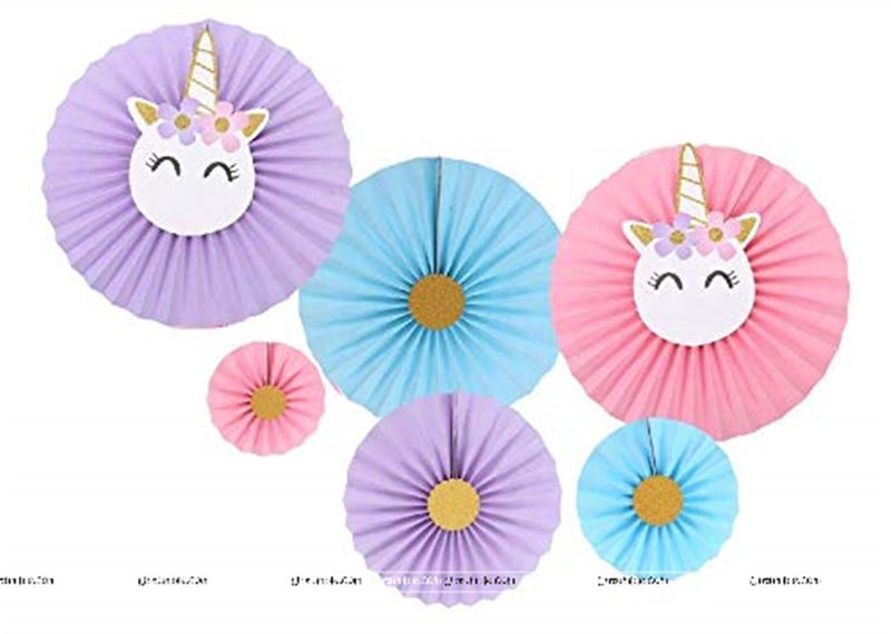 Party Venue Decor-Paper Fan Decorations