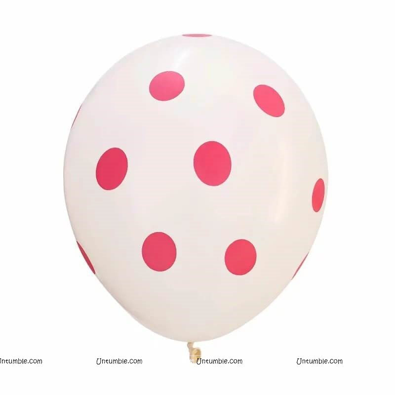 Red and White Polka Balloons (Pack of 50)