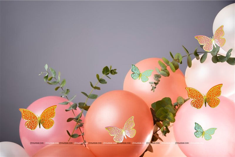 Multicolor Butterfly Party Decor Stickers - 1 Set