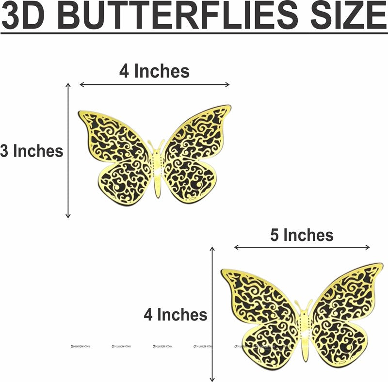 Black Butterfly Party Decor Stickers- 1 Set