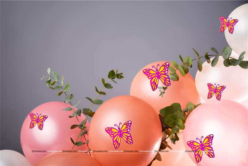 Purple & Yellow Butterfly Decor Stickers- 1 Set