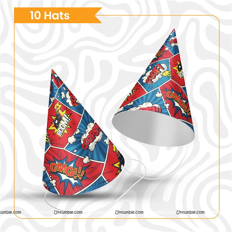 Super hero Red & Blue Hats