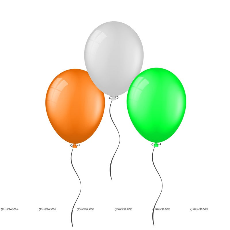 Tricolour Balloons (Pack of 60)
