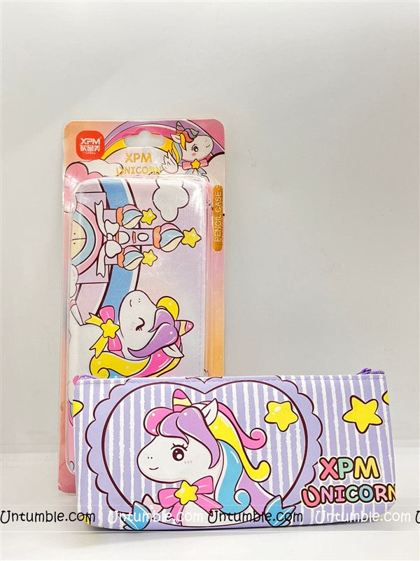 Unicorn Them Pencil Pouch Purple