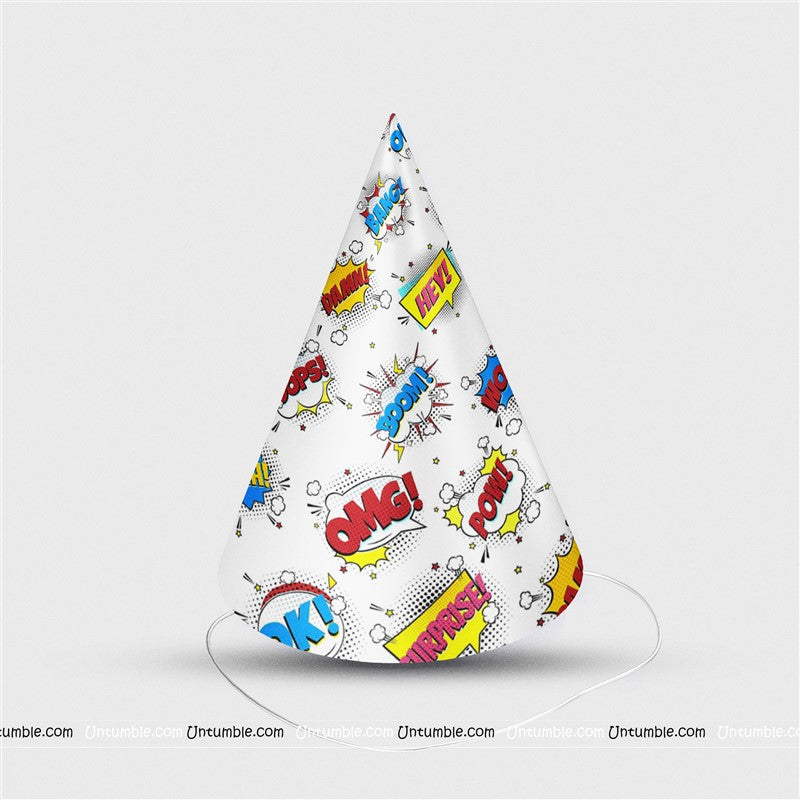White Super Hero Hats